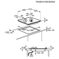 Газовая панель Electrolux EGV96343YK